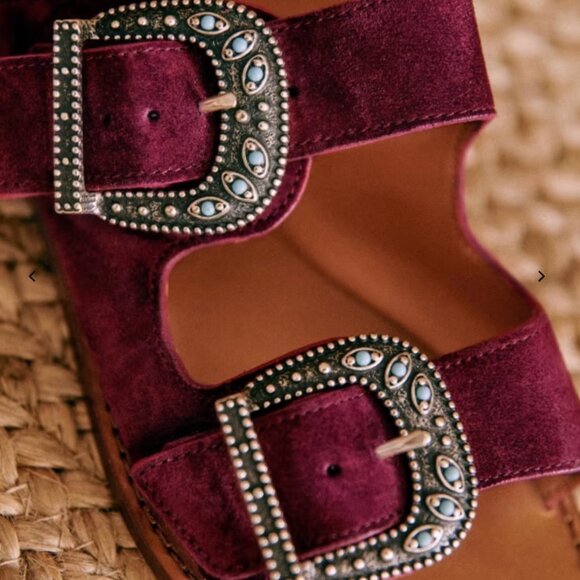 Sezane Jade Low Mules in Plum 39 (8) - Picture 3 of 5